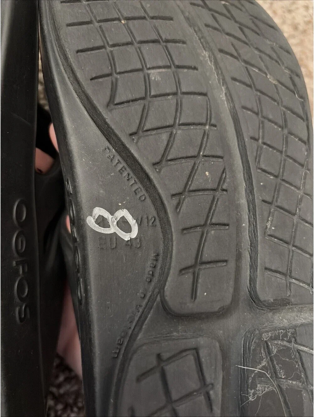 OOFOS Men's Black Slide Sandal Recovery Footware Unisex Mens Size 10/Women’s 12